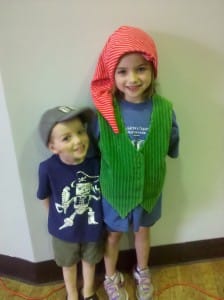 Peyton Wingate as dopey with Cooper Wingate
