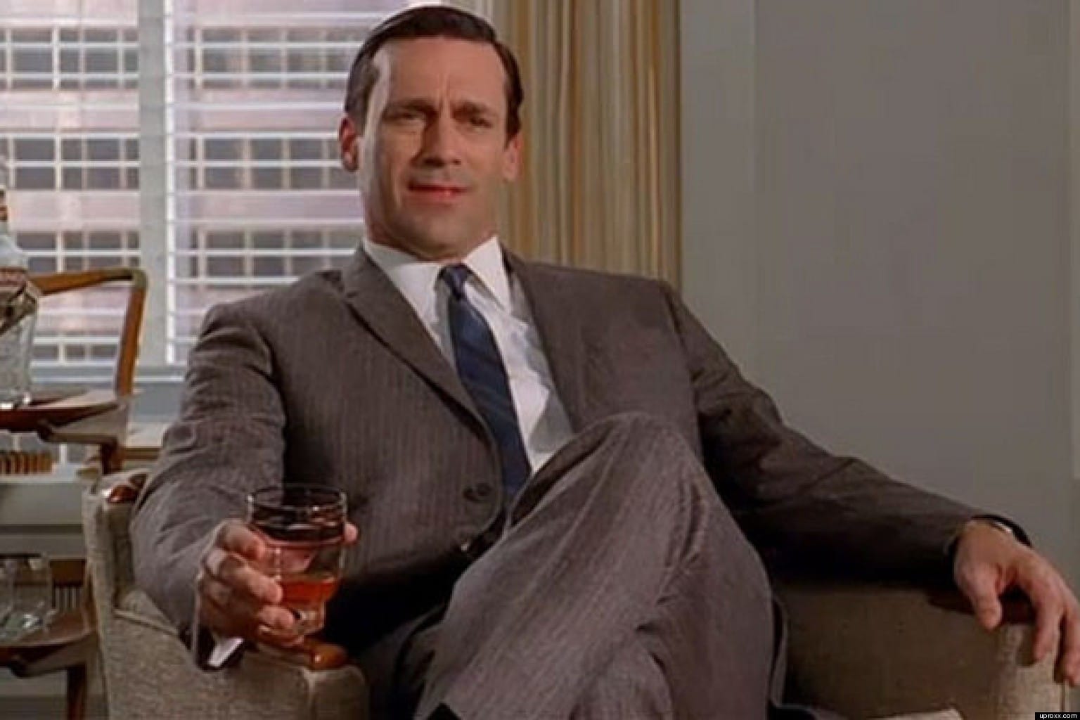 Don Draper Drinking At Work